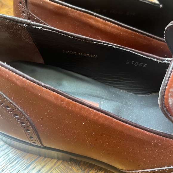 MEZLAN Mens Leather Brown Tassel Dress Shoes - Picture 6 of 9